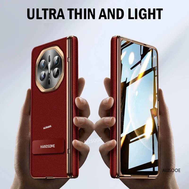 Кожаный шарнирный чехол для Huawei Mate X6, роскошный кожаный чехол с подставкой, переднее стекло, чехол для Huawei Mate X6 5G Funda 
Кожаный шарнирный чехол для Huawei Mate X6, роскошный кожаный чехол с подставкой, переднее стекло, чехол для Huawei Mate X6 5G Funda