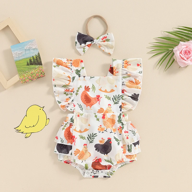 Infant Baby Girl Summer Clothes Outfits Cute Print Fly Sleeve Romper Jumpsuit Bodysuit with Headband
Infant Baby Girl Summer Clothes Outfits Cute Print Fly Sleeve Romper Jumpsuit Bodysuit with Headband