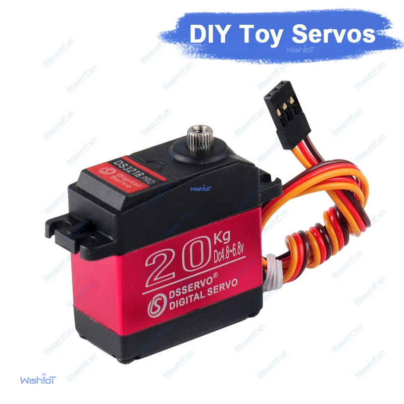 Digital Servo 20KG 180/270 Degree High Speed Dsservo IP66 Waterproof Baja Metal Gear 25T Arm for 1/8 1/10 1/12 RC Car DS3218 Pro
Digital Servo 20KG 180/270 Degree High Speed Dsservo IP66 Waterproof Baja Metal Gear 25T Arm for 1/8 1/10 1/12 RC Car DS3218 Pro