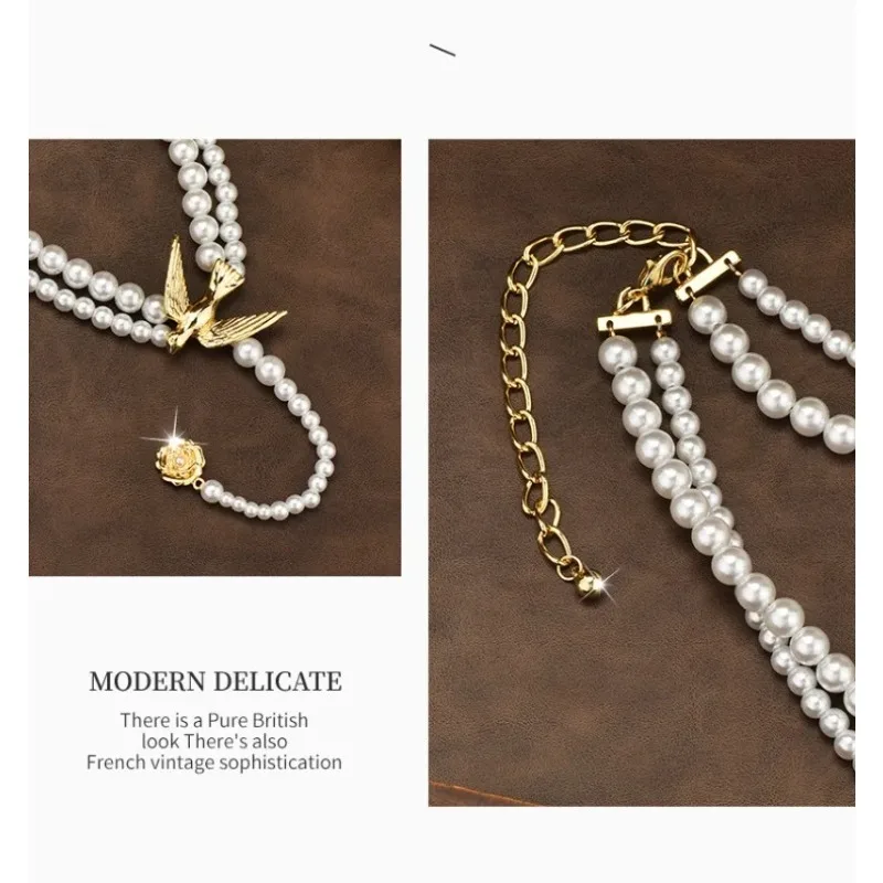 An exquisite and elegant collarbone necklace, suitable for women to wear, with a high-end style and a bird fringe necklace
An exquisite and elegant collarbone necklace, suitable for women to wear, with a high-end style and a bird fringe necklace