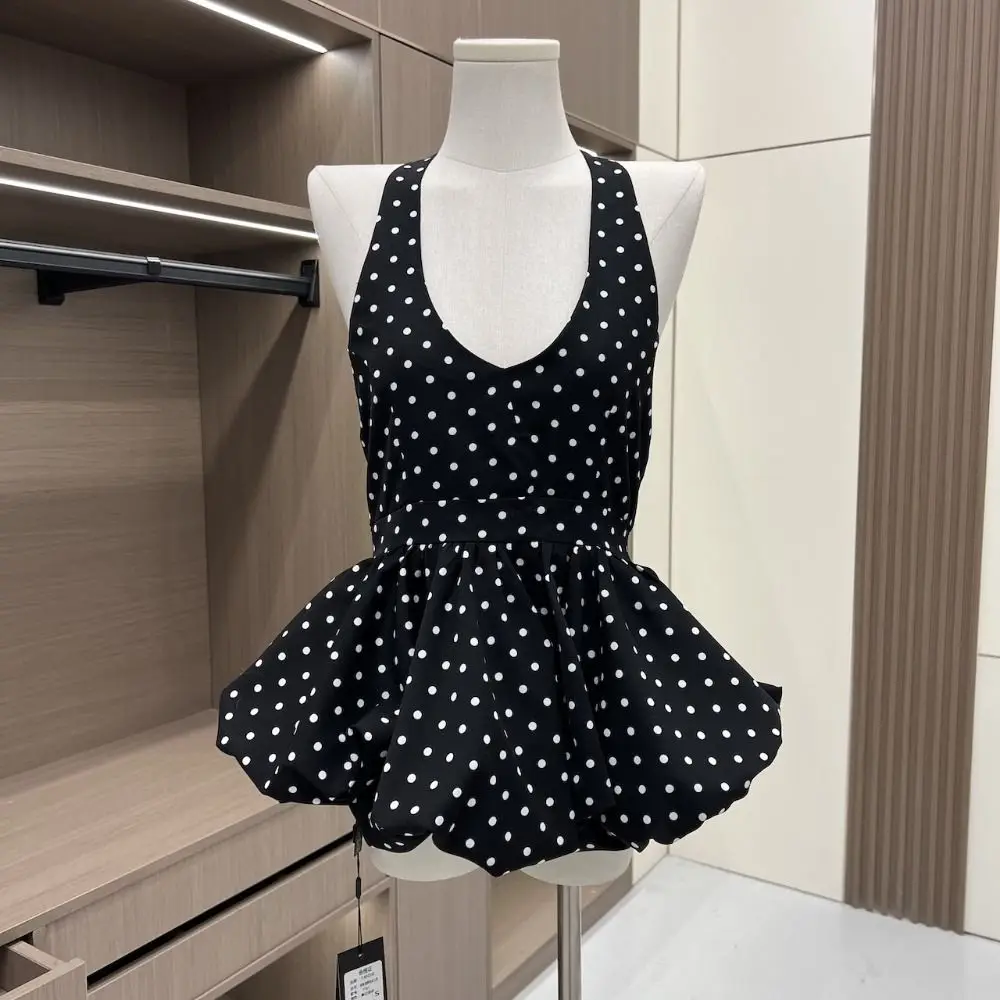 Укороченный топ без рукавов Sweet Dot Y2k с v-образным вырезом и лямкой на шее, жилет с рюшами, топ, облегающий шикарный женский камзол, уличная одежда
Укороченный топ без рукавов Sweet Dot Y2k с v-образным вырезом и лямкой на шее, жилет с рюшами, топ, облегающий шикарный женский камзол, уличная одежда