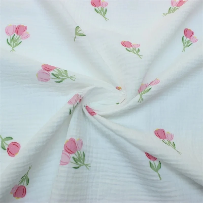135x50cm Double-Layer Cotton Gauze Crepe Floral Sewing Cloth, Making Children's Pajamas Home Wear Fabric
135x50cm Double-Layer Cotton Gauze Crepe Floral Sewing Cloth, Making Children's Pajamas Home Wear Fabric