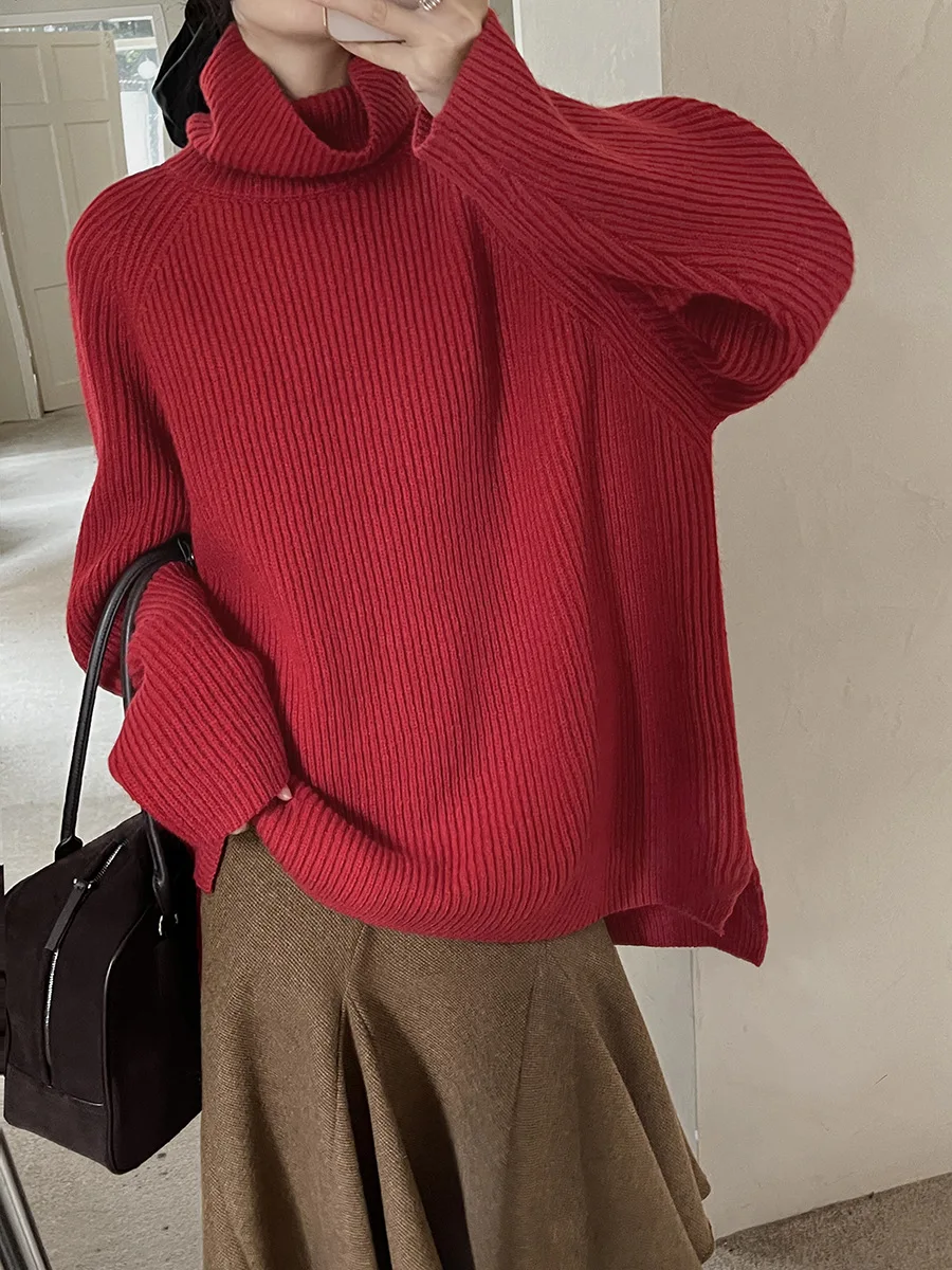 2024 Autumn/Winter New Wool High Collar Loose Stacked Collar Long Sleeve Sweater Women's Wear
2024 Autumn/Winter New Wool High Collar Loose Stacked Collar Long Sleeve Sweater Women's Wear