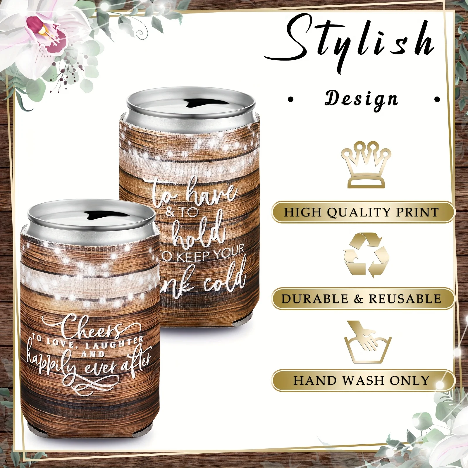 Gift For Her/Him Bulk Set of 50 Wedding Can Coolers, Perfect As Engagement Party Gifts for Guests. Celebrate Love, Joy, And a Blissful Future with These Wood Grain Decorations for Rehearsal Dinners And Bridal Parties
Gift For Her/Him Bulk Set of 50 Wedding Can Coolers, Perfect As Engagement Party Gifts for Guests. Celebrate Love, Joy, And a Blissful Future with These Wood Grain Decorations for Rehearsal Dinners And Bridal Parties