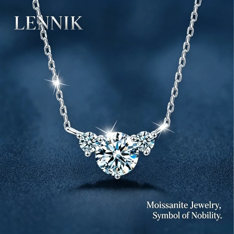 LENNIK S925 Sterling Silver Mozzarella Diamond Heart Necklace Women's Versatile High-end Simple Pendant Collarbone Chain Jewelry
LENNIK S925 Sterling Silver Mozzarella Diamond Heart Necklace Women's Versatile High-end Simple Pendant Collarbone Chain Jewelry