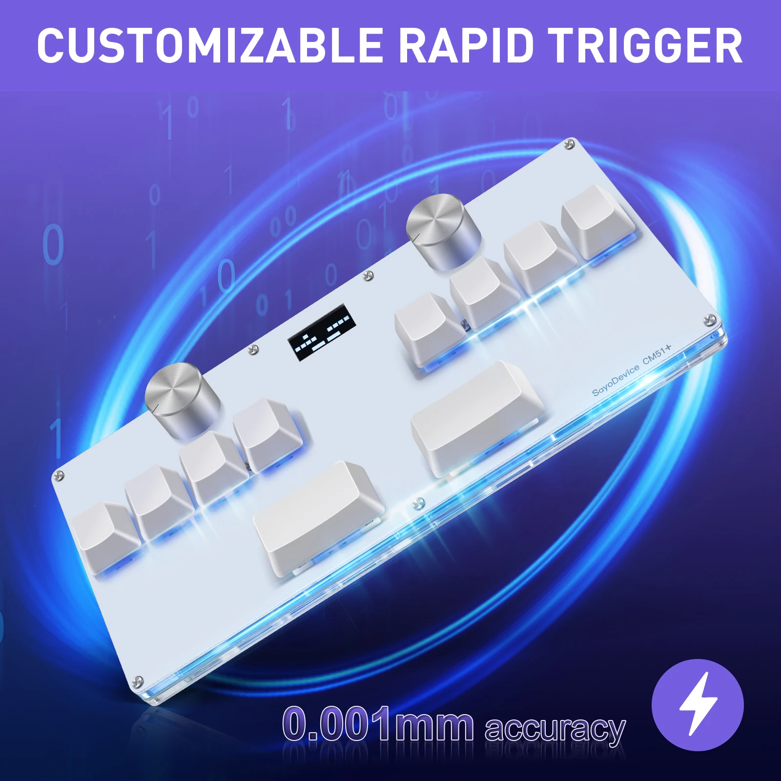 CM51 SayoDevice OSU DJ MAX OUTEMU/Gateron Switches Rapid Trigger Magnetic Switches Keyboard With Knob Screen Copy Paste Shotcut
CM51 SayoDevice OSU DJ MAX OUTEMU/Gateron Switches Rapid Trigger Magnetic Switches Keyboard With Knob Screen Copy Paste Shotcut