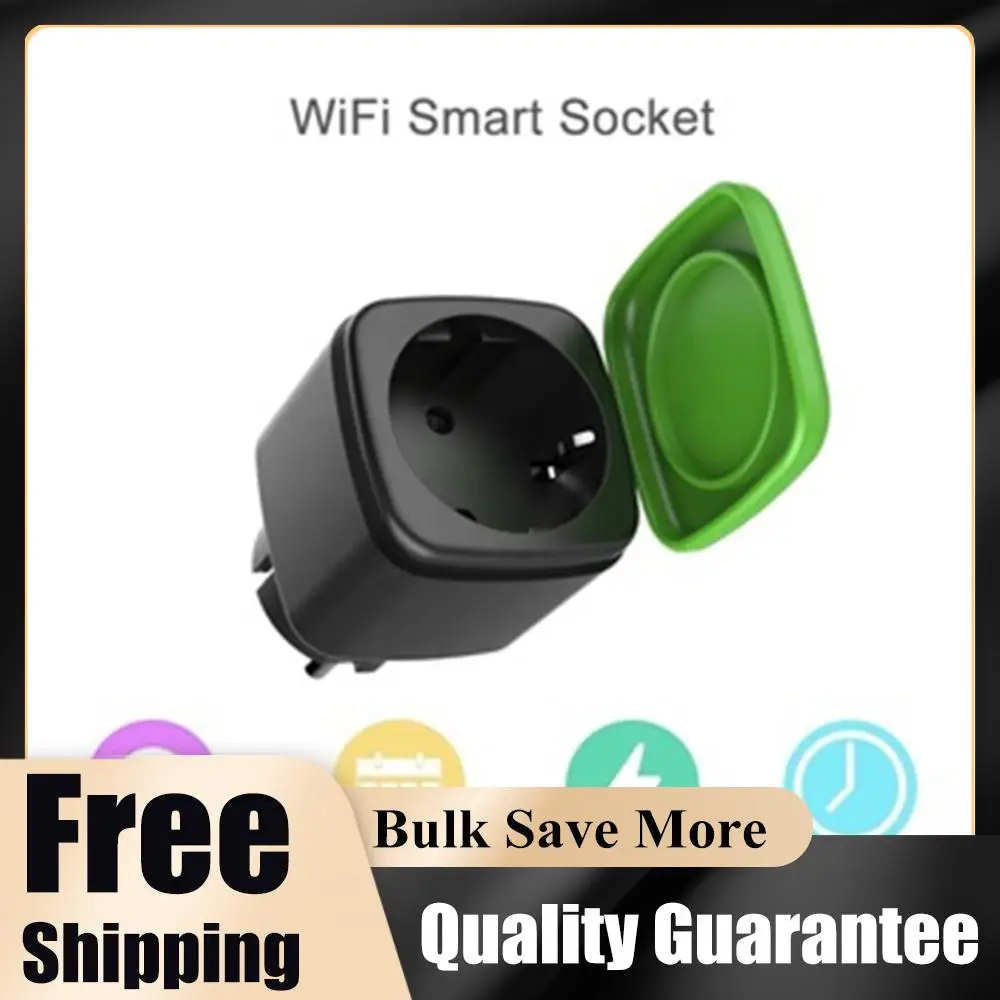 WiFi EU Smart Plug Remote Timing Function WiFi Smart Outlet Socket Power Monitor Work with Alexa Google Assistant