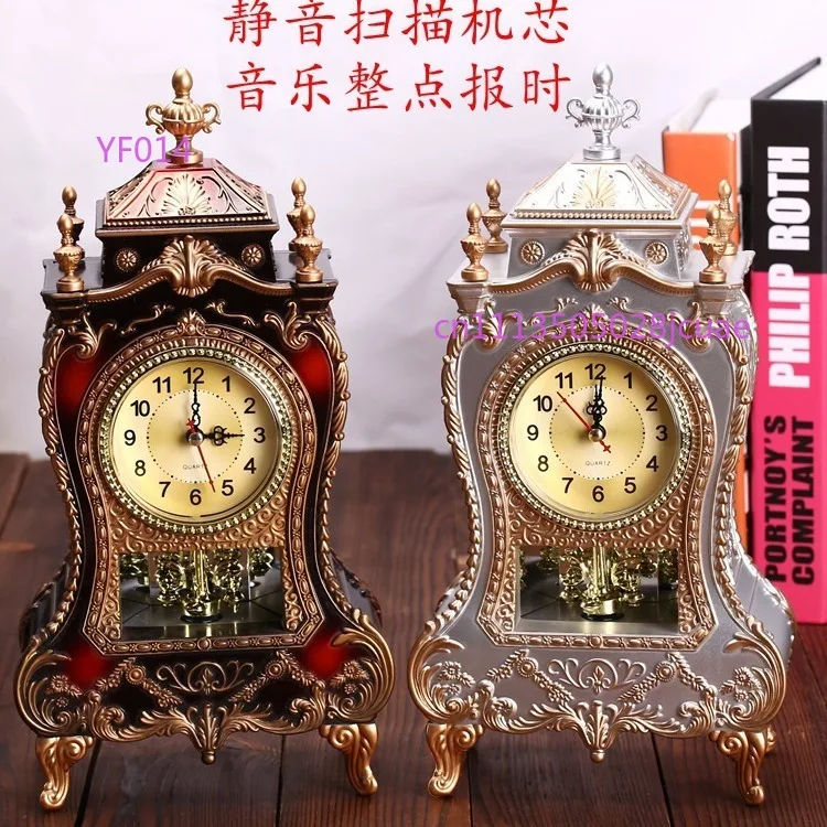 European Retro Desk Clock Antique Silent Sweep Second Table Clock With 16 Music Chime Living Room Home Decor Clock F015
European Retro Desk Clock Antique Silent Sweep Second Table Clock With 16 Music Chime Living Room Home Decor Clock F015