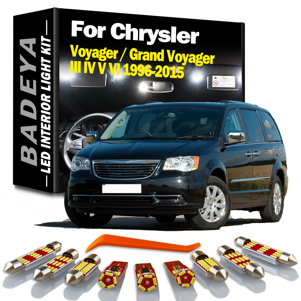 Комплект светодиодного внутреннего купольного освещения BADEYA для Chrysler Voyager для Grand Voyager III IV V VI 1996-2012 2013 2014 2015 Автомобильные лампы
Комплект светодиодного внутреннего купольного освещения BADEYA для Chrysler Voyager для Grand Voyager III IV V VI 1996-2012 2013 2014 2015 Автомобильные лампы