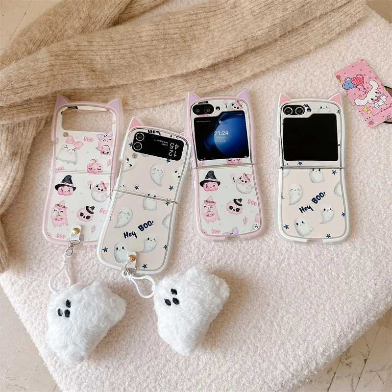 Cute Halloween Ghost 3D Ear Phone Case for Samsung Galaxy ZFlip3 ZFlip4 ZFlip5 ZFlip6 Hard PC Back Cover for Z Flip 6 Case Shell
Cute Halloween Ghost 3D Ear Phone Case for Samsung Galaxy ZFlip3 ZFlip4 ZFlip5 ZFlip6 Hard PC Back Cover for Z Flip 6 Case Shell