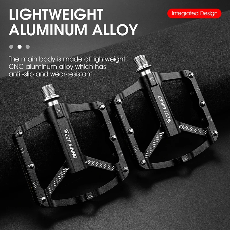 WEST BIKING 3 Bearings Reflective Bike Pedal Aluminum Alloy Anti Slip Bicycle Pedal MTB Road Bike Pedal Cycling Accessories
WEST BIKING 3 Bearings Reflective Bike Pedal Aluminum Alloy Anti Slip Bicycle Pedal MTB Road Bike Pedal Cycling Accessories