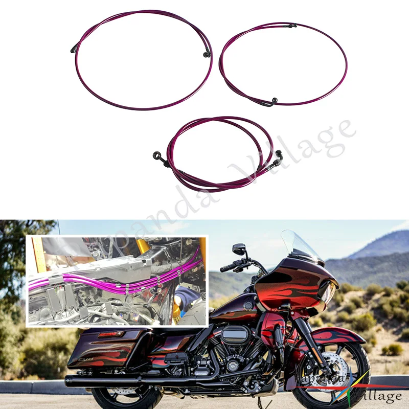 58" 62" Extended Brake Line Kit For Harley Road Glide CVO FLTRXSE 2018-2022 Stainless Braided Upper Lower Brake Hoses Full Set
58" 62" Extended Brake Line Kit For Harley Road Glide CVO FLTRXSE 2018-2022 Stainless Braided Upper Lower Brake Hoses Full Set