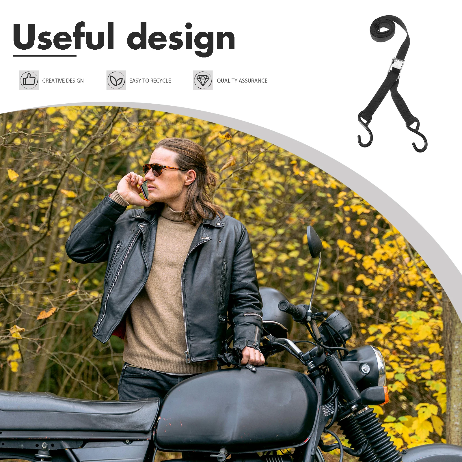 2pcs Motorcycle Tie Down Straps Polyester Binding Ropes 2m Black Heavy Duty Straps Scooter Bikes Tighteners
2pcs Motorcycle Tie Down Straps Polyester Binding Ropes 2m Black Heavy Duty Straps Scooter Bikes Tighteners
