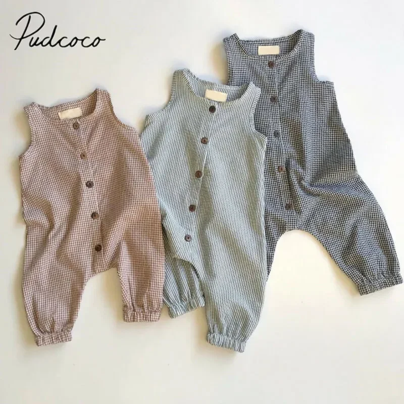 2020 Newborn Baby Summer Clothes Sleeveless Plaids Romper Jumpsuit Casual Outfits
2020 Newborn Baby Summer Clothes Sleeveless Plaids Romper Jumpsuit Casual Outfits