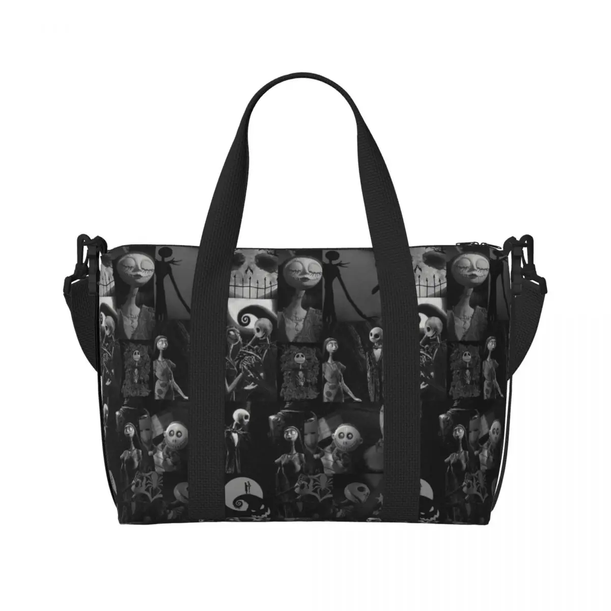 Custom Jack Skellington Tote Bag for Women Large Capacity The Nightmare Before Christmas Beach Gym Travel Bags
Custom Jack Skellington Tote Bag for Women Large Capacity The Nightmare Before Christmas Beach Gym Travel Bags