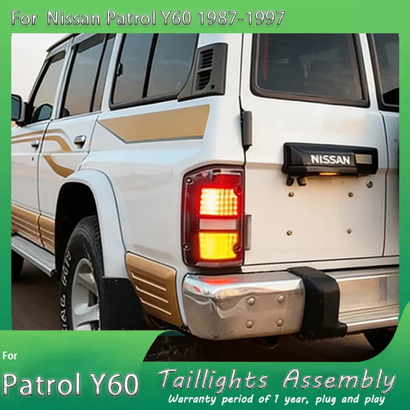 Taillight For NISSAN PATROL Y60 1987-1997 Car Tail Light Assembly Driving Brake Reverse Light Turn Signal Lamp Accessory
Taillight For NISSAN PATROL Y60 1987-1997 Car Tail Light Assembly Driving Brake Reverse Light Turn Signal Lamp Accessory
