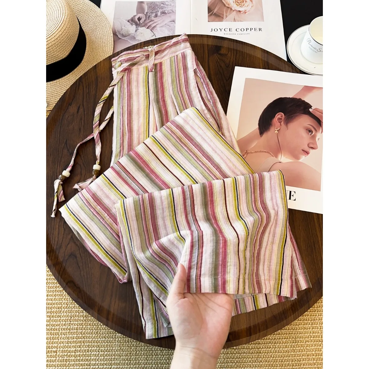 plus Size Women's Casual Striped Straight Leg Pants Summer New Style Harlan Pants Comfortable Loose Fit Trousers for plus Siz...
plus Size Women's Casual Striped Straight Leg Pants Summer New Style Harlan Pants Comfortable Loose Fit Trousers for plus Siz...