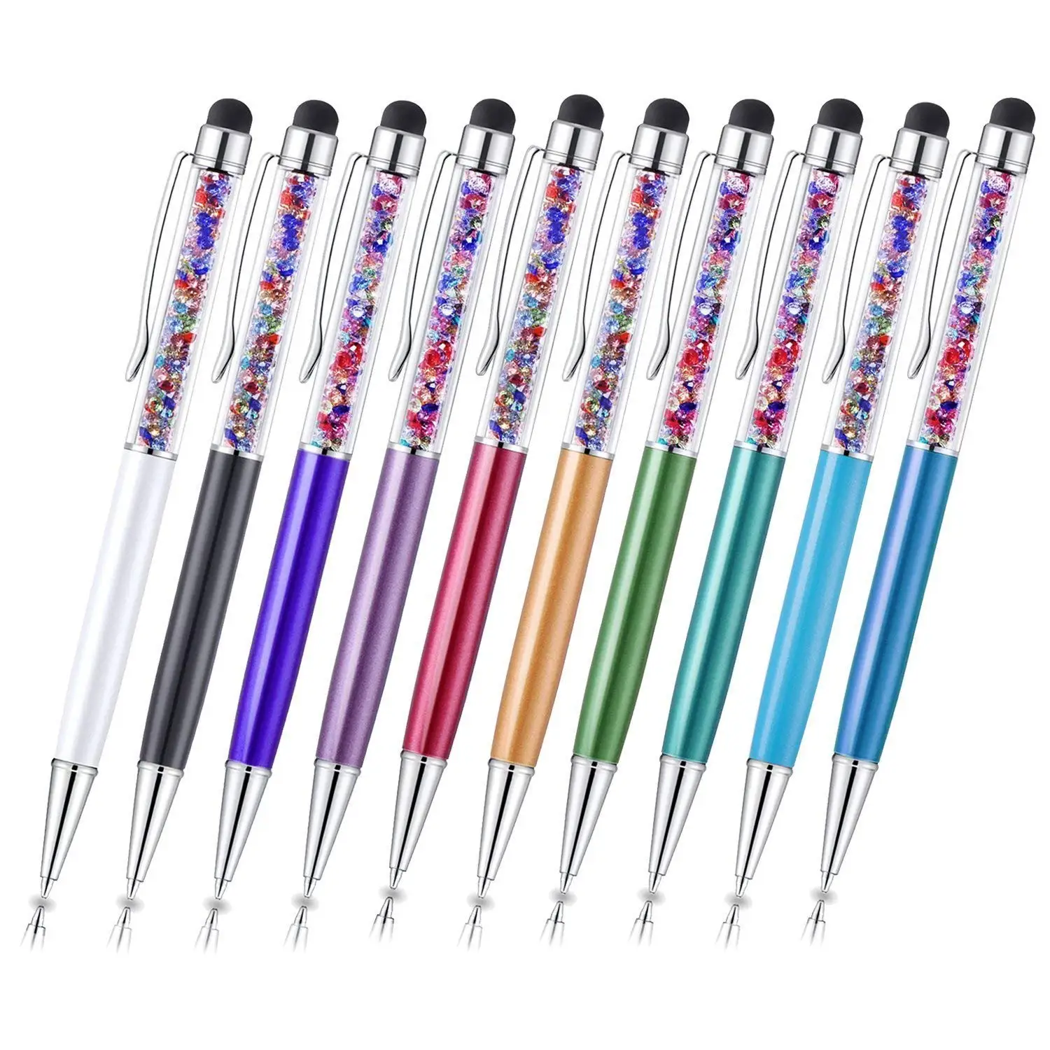50Pcs 2 In 1 Colorful Diamond Crystal Metal Office School Rollerball Ballpoint Pen Touch Screen Stylus Free Customized Logo Name
50Pcs 2 In 1 Colorful Diamond Crystal Metal Office School Rollerball Ballpoint Pen Touch Screen Stylus Free Customized Logo Name
