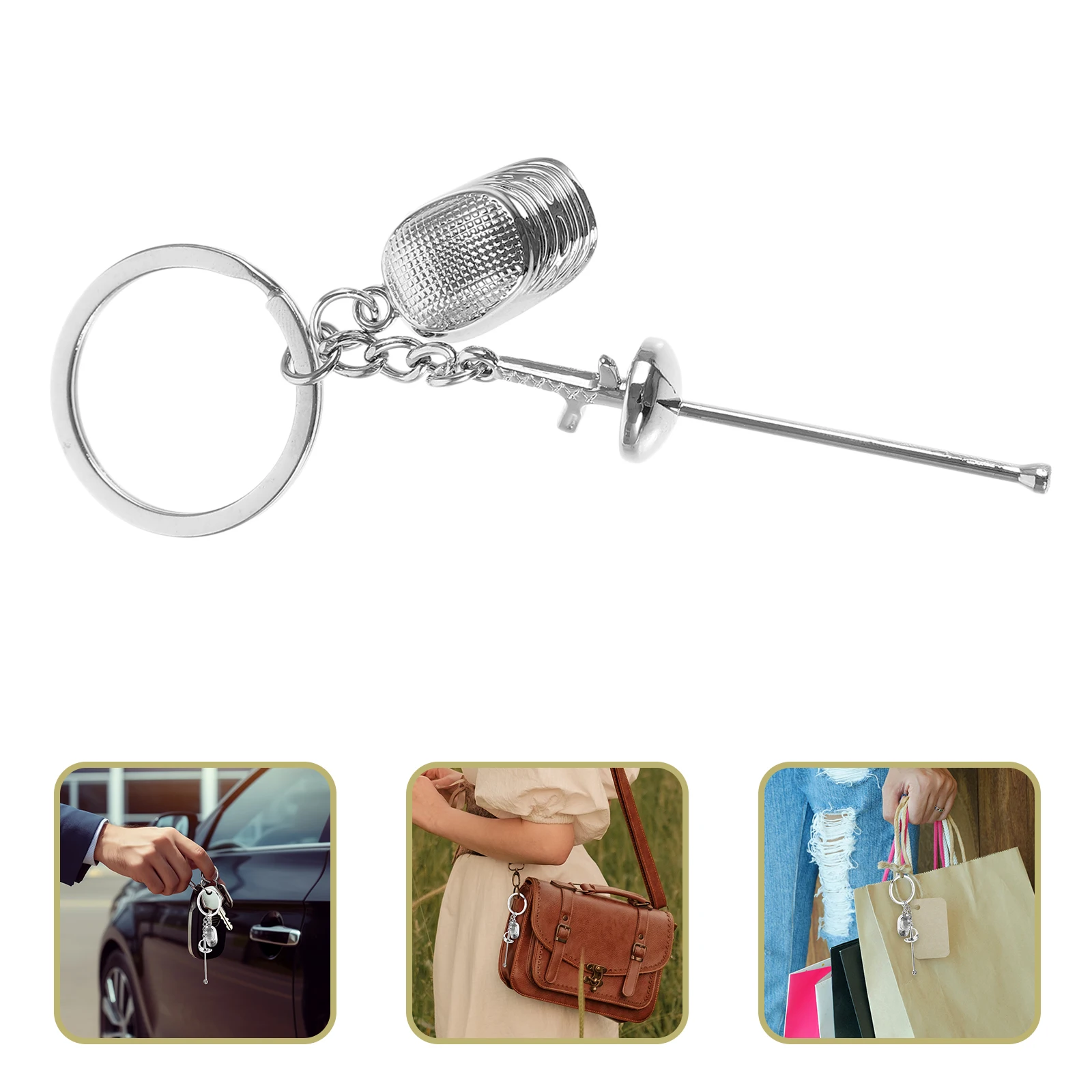 Fencing Keychain Zinc Alloy Sports Commemorative Portable Hanging Pendant Bag Charm Key Ring Gifts Women Team Metal Small
Fencing Keychain Zinc Alloy Sports Commemorative Portable Hanging Pendant Bag Charm Key Ring Gifts Women Team Metal Small