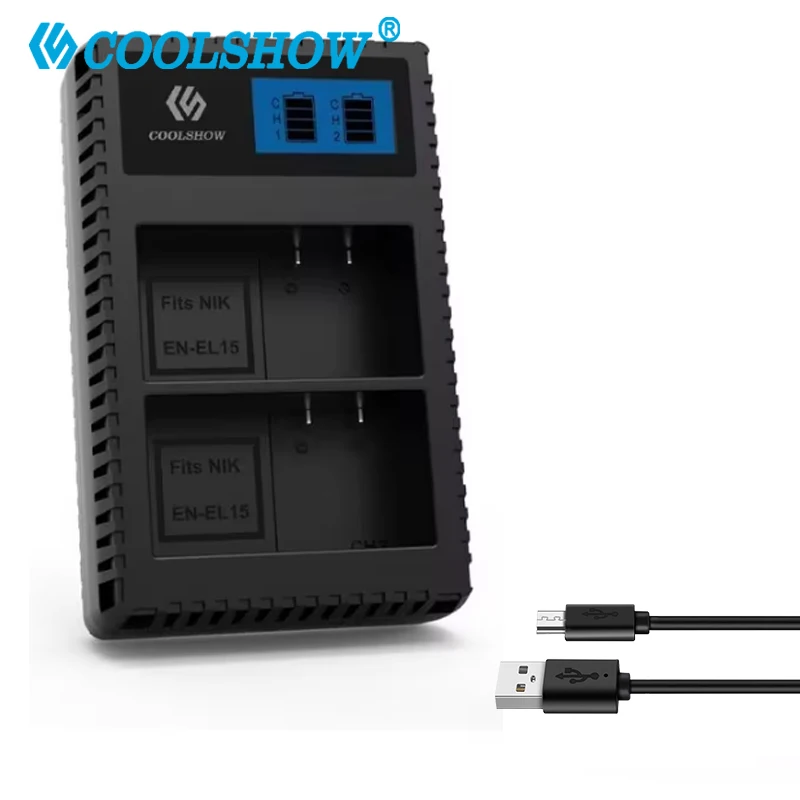 EN-EL15 EL15A Battery LCD Display Charger for Nikon D7000 V1 D600 D800 D7100 D610 D810 D810A D750 D7200 EL15A Charger
EN-EL15 EL15A Battery LCD Display Charger for Nikon D7000 V1 D600 D800 D7100 D610 D810 D810A D750 D7200 EL15A Charger
