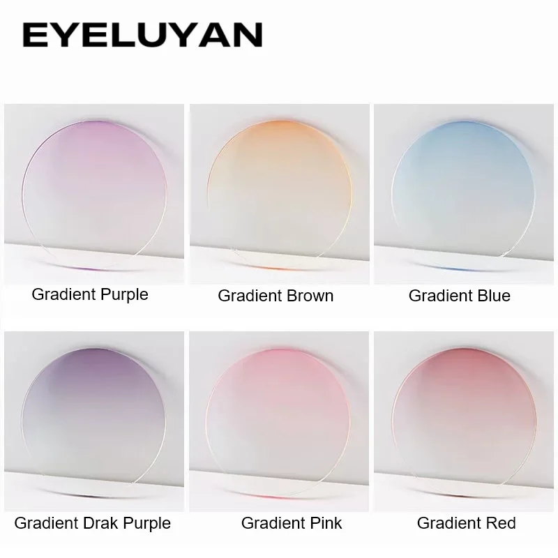 1.61 MR-8 1.67 MR-7 Index Gradient Blue Brown Pink Purple Gray Yellow Red Colors Customization Optical Prescription Lenses
1.61 MR-8 1.67 MR-7 Index Gradient Blue Brown Pink Purple Gray Yellow Red Colors Customization Optical Prescription Lenses