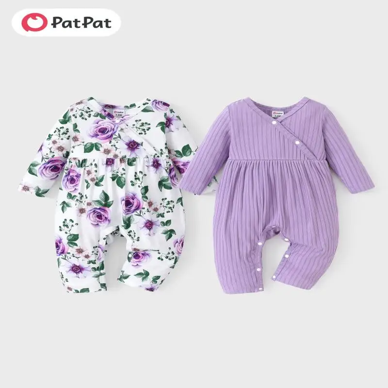 PatPat Baby Girl All Over Floral Print Solid Color V Neck Long-sleeve Jumpsuit
PatPat Baby Girl All Over Floral Print Solid Color V Neck Long-sleeve Jumpsuit