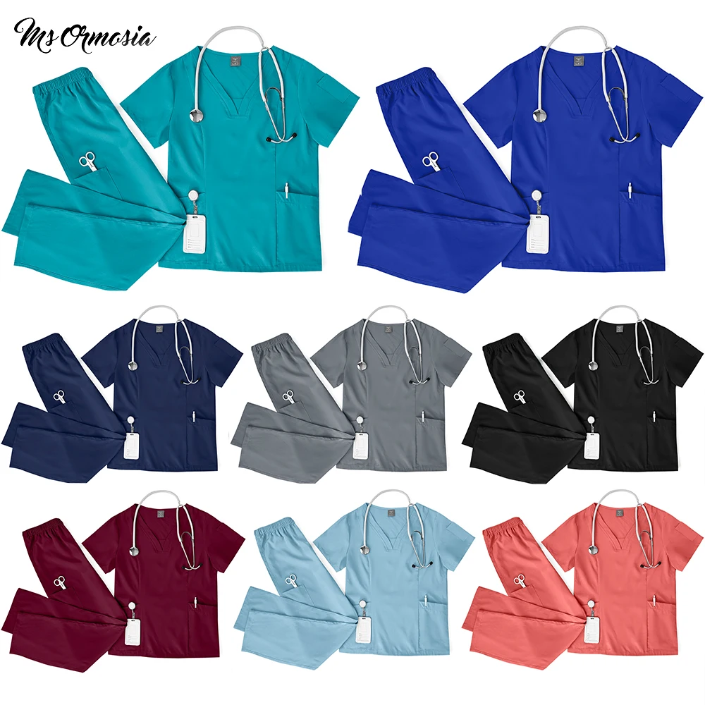 Medical Uniforms Unisex V-neck Surgery Work Uniform Nurse Scurbs Set Women Hospital Doctor Workwear Oral Dental Pharmacy Clothes
Medical Uniforms Unisex V-neck Surgery Work Uniform Nurse Scurbs Set Women Hospital Doctor Workwear Oral Dental Pharmacy Clothes