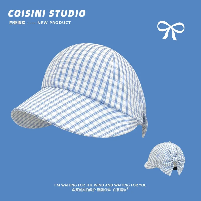 Korean Ins Plaid Bow Large Brim Bucket Hat Woman Spring and Summer Vacation Sunshade Face Small Foldable Sweet Sun Caps
Korean Ins Plaid Bow Large Brim Bucket Hat Woman Spring and Summer Vacation Sunshade Face Small Foldable Sweet Sun Caps