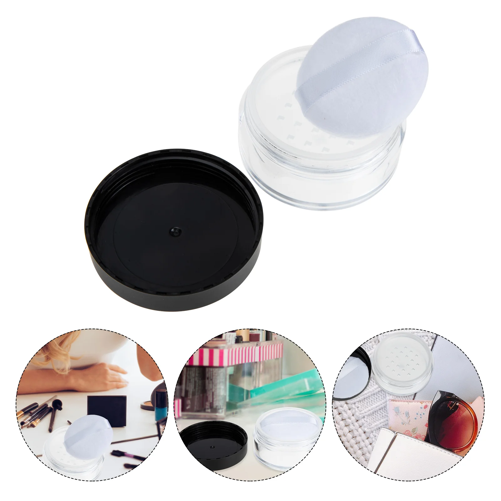 4 Sets Loose Powder Box Anti Leakage Design Portable Makeup Container ABS PP Easy Storage Travel Office School Dating
4 Sets Loose Powder Box Anti Leakage Design Portable Makeup Container ABS PP Easy Storage Travel Office School Dating