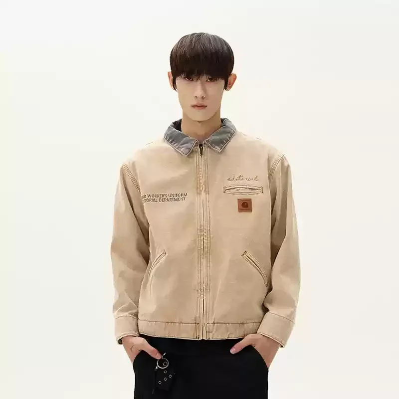 Vintage Canvas Make Old Detroit Lapel Jacket High Street Korean Fashion Jackets for Men
Vintage Canvas Make Old Detroit Lapel Jacket High Street Korean Fashion Jackets for Men
