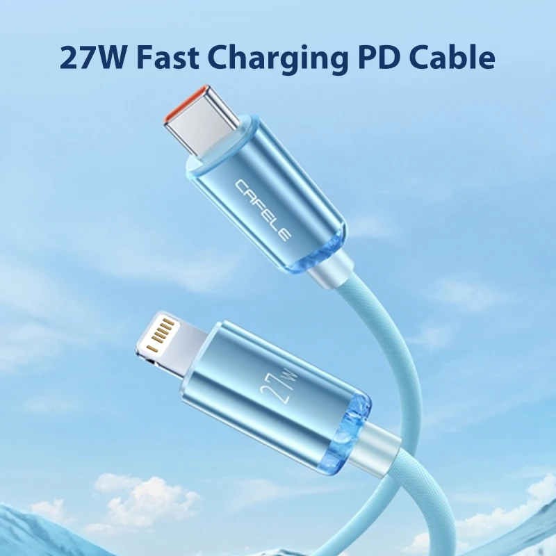 CAFELE 27W Lightning Type C Cable Fast Charging USB C Cables Fast Charge USB Data Cord for Samsung Huawei Xiaomi iPhone Charger
CAFELE 27W Lightning Type C Cable Fast Charging USB C Cables Fast Charge USB Data Cord for Samsung Huawei Xiaomi iPhone Charger