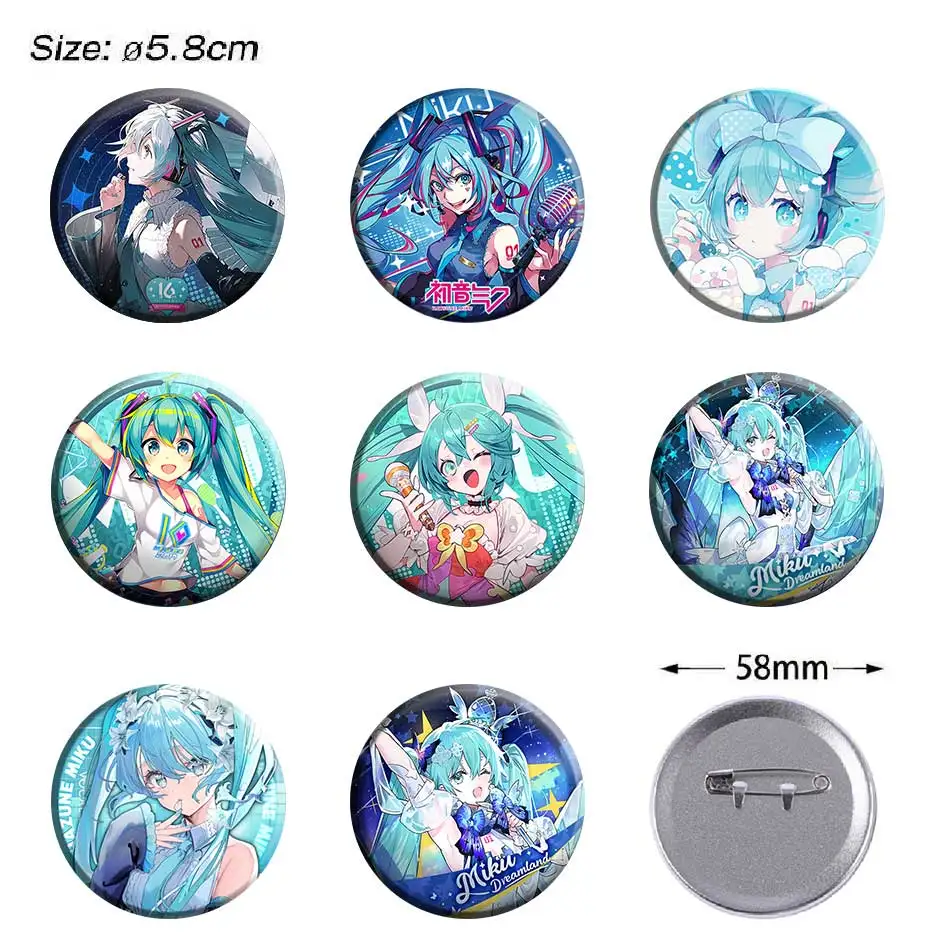 Hatsune Miku 58mm Anime Metal Badge Pin Brooch Keychain Bag Charm Mirror Styles Collection Mascot Cosplay Gift Accessory
Hatsune Miku 58mm Anime Metal Badge Pin Brooch Keychain Bag Charm Mirror Styles Collection Mascot Cosplay Gift Accessory