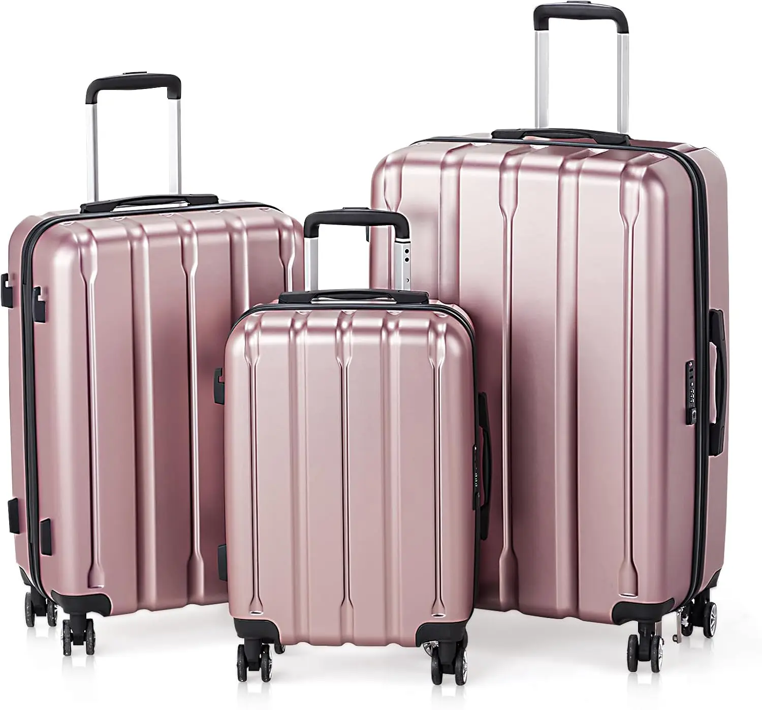 Suitcase Set 3 Piece, PC+ABS Hardshell Luggage Set with TSA Lock & Spinner Wheels, Lightweight Carry on Checked Luggage
Suitcase Set 3 Piece, PC+ABS Hardshell Luggage Set with TSA Lock & Spinner Wheels, Lightweight Carry on Checked Luggage