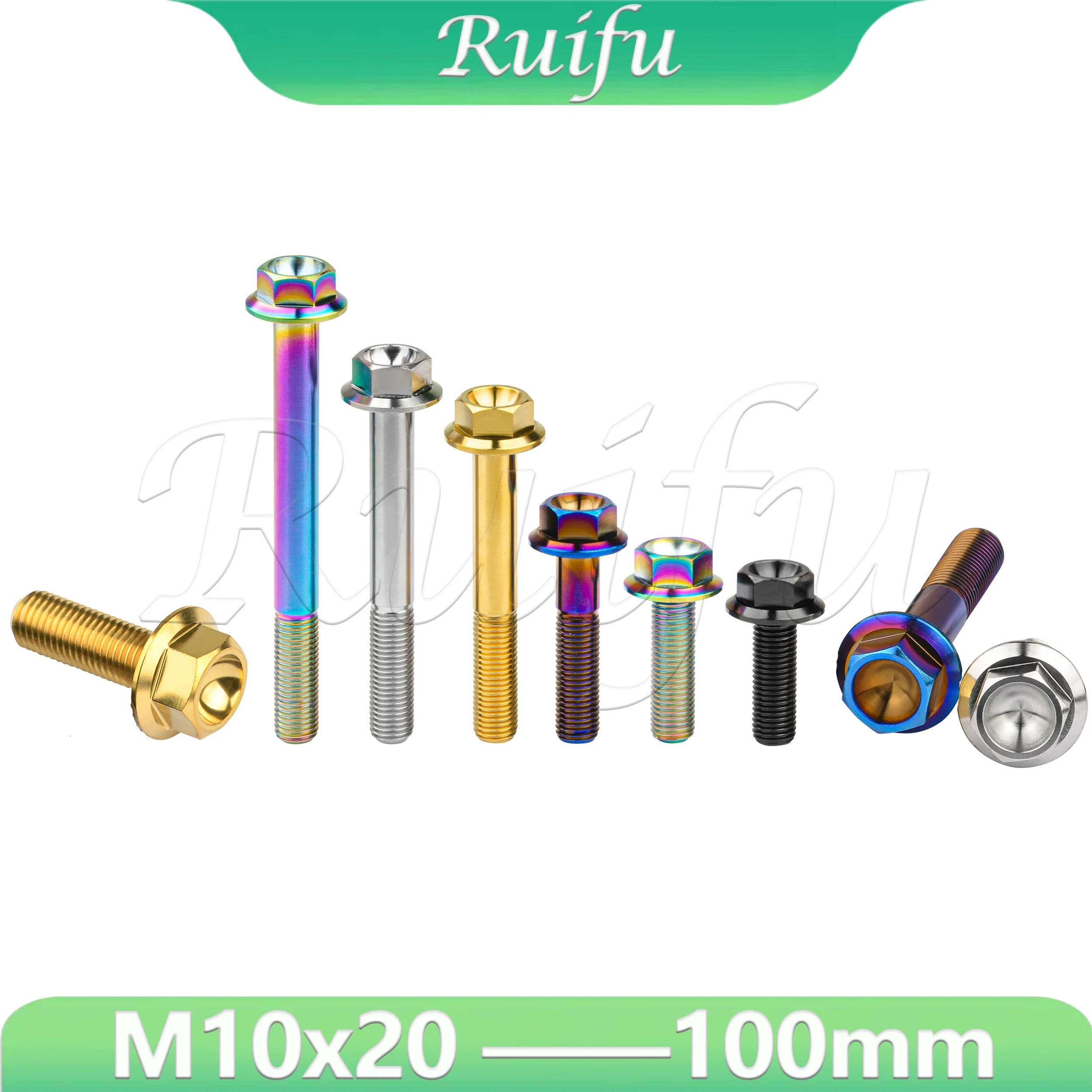 Ruifu Titanium Bolt M10x20 25 30 35 40 45 50 55 60 65 70 75 80 100mm Pitch1.25mm Hex Head Flange Bolt Fastener Screws
Ruifu Titanium Bolt M10x20 25 30 35 40 45 50 55 60 65 70 75 80 100mm Pitch1.25mm Hex Head Flange Bolt Fastener Screws