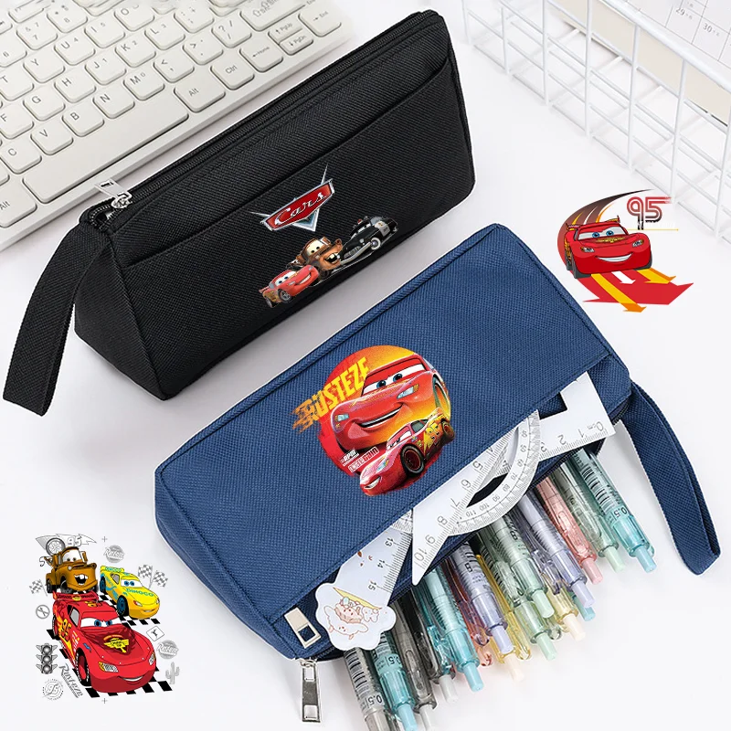 Lightning McQueen Boys Black Canvas Portable Oxford Pencil Case Simple Cars Disney Movie Double Layer Large Capacity Kid Pen Bag
Lightning McQueen Boys Black Canvas Portable Oxford Pencil Case Simple Cars Disney Movie Double Layer Large Capacity Kid Pen Bag