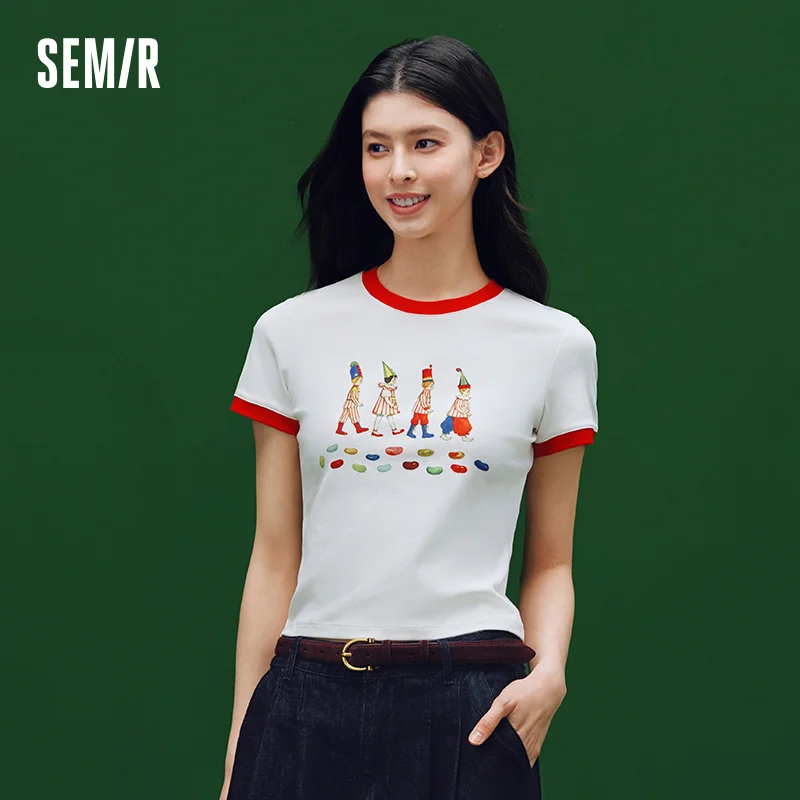 Semir Harry Potter IP Short Sleeve T-Shirt Women Short Style Printed 2025 New Summer Style Slim Fit Color Blocking Pullover
Semir Harry Potter IP Short Sleeve T-Shirt Women Short Style Printed 2025 New Summer Style Slim Fit Color Blocking Pullover