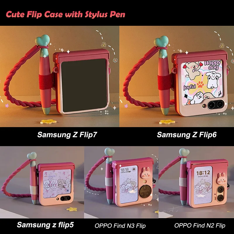 Flip 6 Pen Case Cute Pink Gradient Phone Case For Samsung Galaxy Z Flip 7 6 5 Oppo N2 N3 Flip Hinge Protetion Cover With Stylus
Flip 6 Pen Case Cute Pink Gradient Phone Case For Samsung Galaxy Z Flip 7 6 5 Oppo N2 N3 Flip Hinge Protetion Cover With Stylus