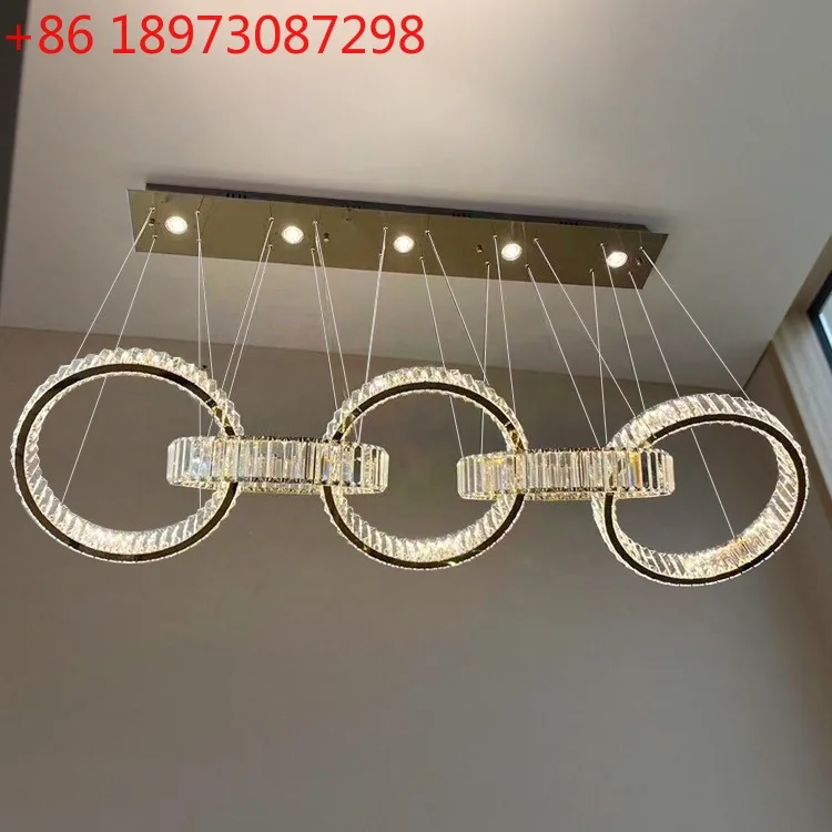 Restaurant crystal chandelier gold light luxury post-modern creative long dining table LED simple light
Restaurant crystal chandelier gold light luxury post-modern creative long dining table LED simple light