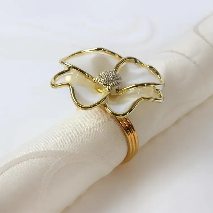 Napkin Rings 6pcs Floral Shape Alloy Gold Wedding Decoration Table Napkin Ring Accessories Luxury European Style Napkin Holder
Napkin Rings 6pcs Floral Shape Alloy Gold Wedding Decoration Table Napkin Ring Accessories Luxury European Style Napkin Holder