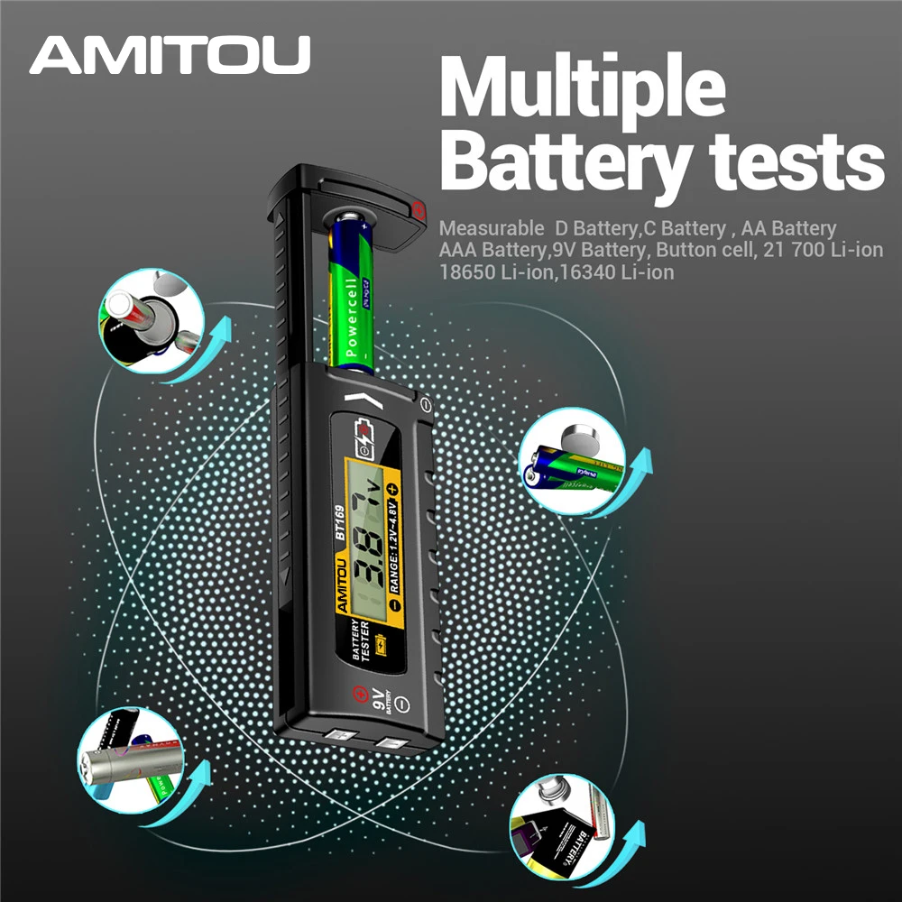 Universal Battery Tester 9V 1.5V AAA AA C D Button Cell Checker LCD Digital Voltage Analyzer Meter for Household DIY Electronics
Universal Battery Tester 9V 1.5V AAA AA C D Button Cell Checker LCD Digital Voltage Analyzer Meter for Household DIY Electronics