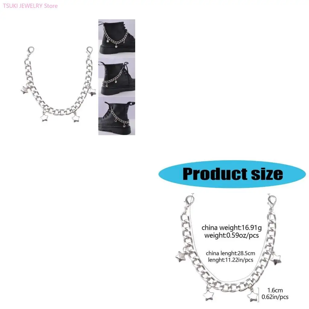 62KE Delicate Boot Chain Punk Shoe Chain Boot Bracelet Unisex Trousers Chain Cool Aesthetic Chain for Daily Wear and Parties
62KE Delicate Boot Chain Punk Shoe Chain Boot Bracelet Unisex Trousers Chain Cool Aesthetic Chain for Daily Wear and Parties