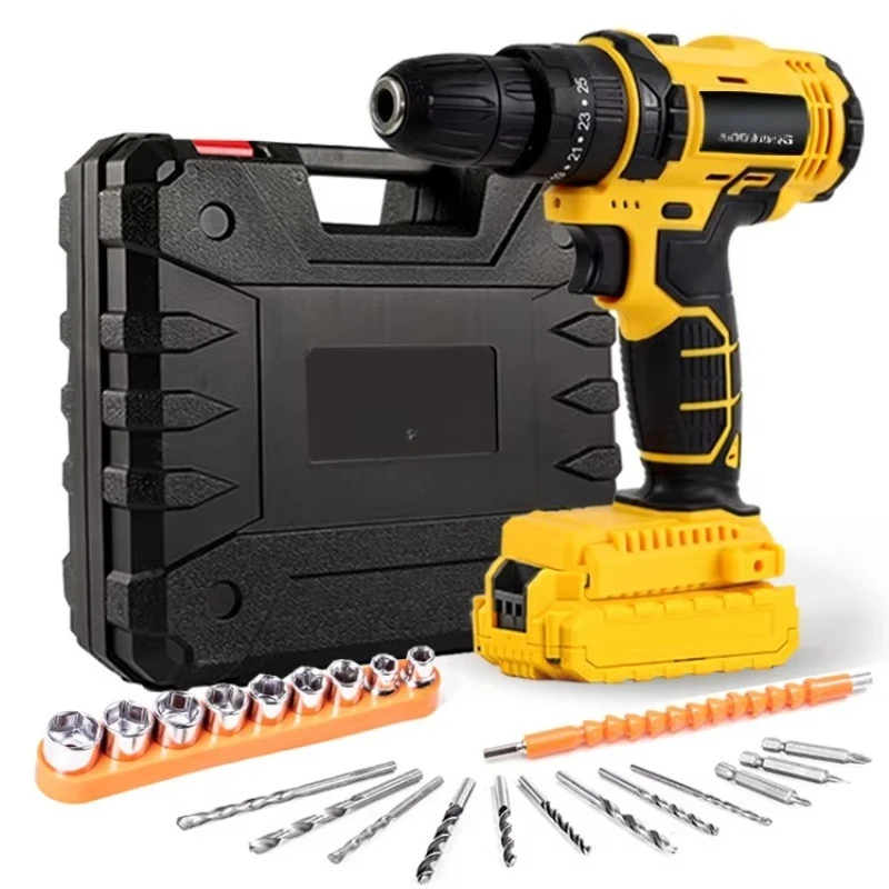 High Durability Two Batteries and One Charge Cordless Drill Power Tools Drill Cordless Electric Power Drill
High Durability Two Batteries and One Charge Cordless Drill Power Tools Drill Cordless Electric Power Drill