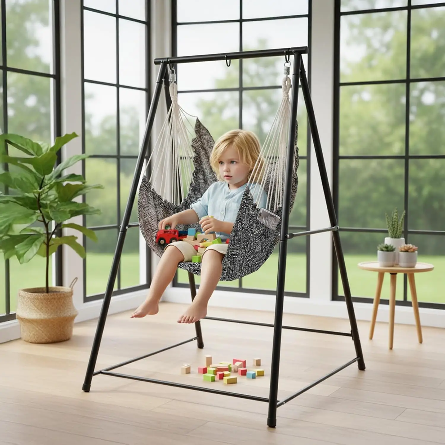 Portable 112x113x180cm Steel Hammock Chair Stand with Swing Seat for Indoor Bedroom Patio Balcony Garden, Customized
Portable 112x113x180cm Steel Hammock Chair Stand with Swing Seat for Indoor Bedroom Patio Balcony Garden, Customized