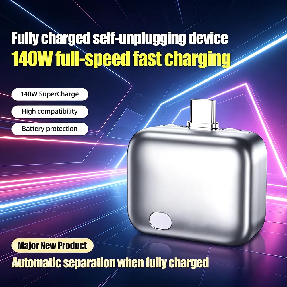 140W Fast Charger Phone Adapter with Auto Power Cutoff & Ejects Phone When Fully Charged 2026 New
140W Fast Charger Phone Adapter with Auto Power Cutoff & Ejects Phone When Fully Charged 2026 New