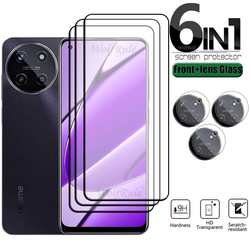 6-in-1 For OPPO Realme 11 Glass Realme 11 Tempered Glass Phone Film 9H Full Cover Glue Screen Protector Realme 11 4G Lens Glass
6-in-1 For OPPO Realme 11 Glass Realme 11 Tempered Glass Phone Film 9H Full Cover Glue Screen Protector Realme 11 4G Lens Glass