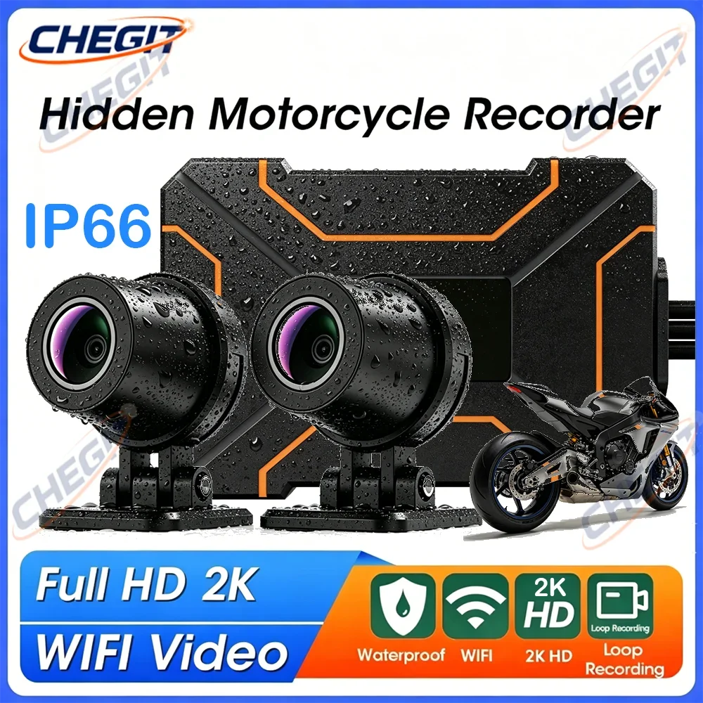 Rugged 2K/1080P Dual Lens Motorcycle Driving Cam IP66 Waterproof WiFi Quick Connection TF Card Storage Riding Safety Equipment
Rugged 2K/1080P Dual Lens Motorcycle Driving Cam IP66 Waterproof WiFi Quick Connection TF Card Storage Riding Safety Equipment