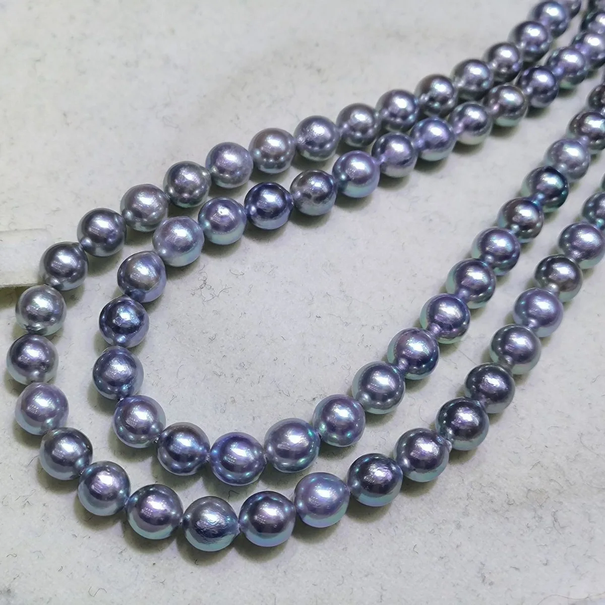 5.5-6mm Saltwater Akoya Silver Blue Pearl Necklace, Near Round Strong Luster Slight Blemishes 925 Silver, Elegant Pearl Jewelry
5.5-6mm Saltwater Akoya Silver Blue Pearl Necklace, Near Round Strong Luster Slight Blemishes 925 Silver, Elegant Pearl Jewelry