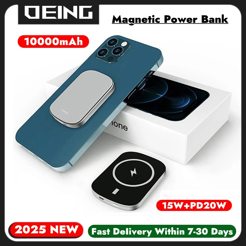 Mini Powerbank Portable Wireless Charger For iPhone Xiaomi Huawei Samsung External Auxiliary Battery Pack For Magsafe Power Bank
Mini Powerbank Portable Wireless Charger For iPhone Xiaomi Huawei Samsung External Auxiliary Battery Pack For Magsafe Power Bank