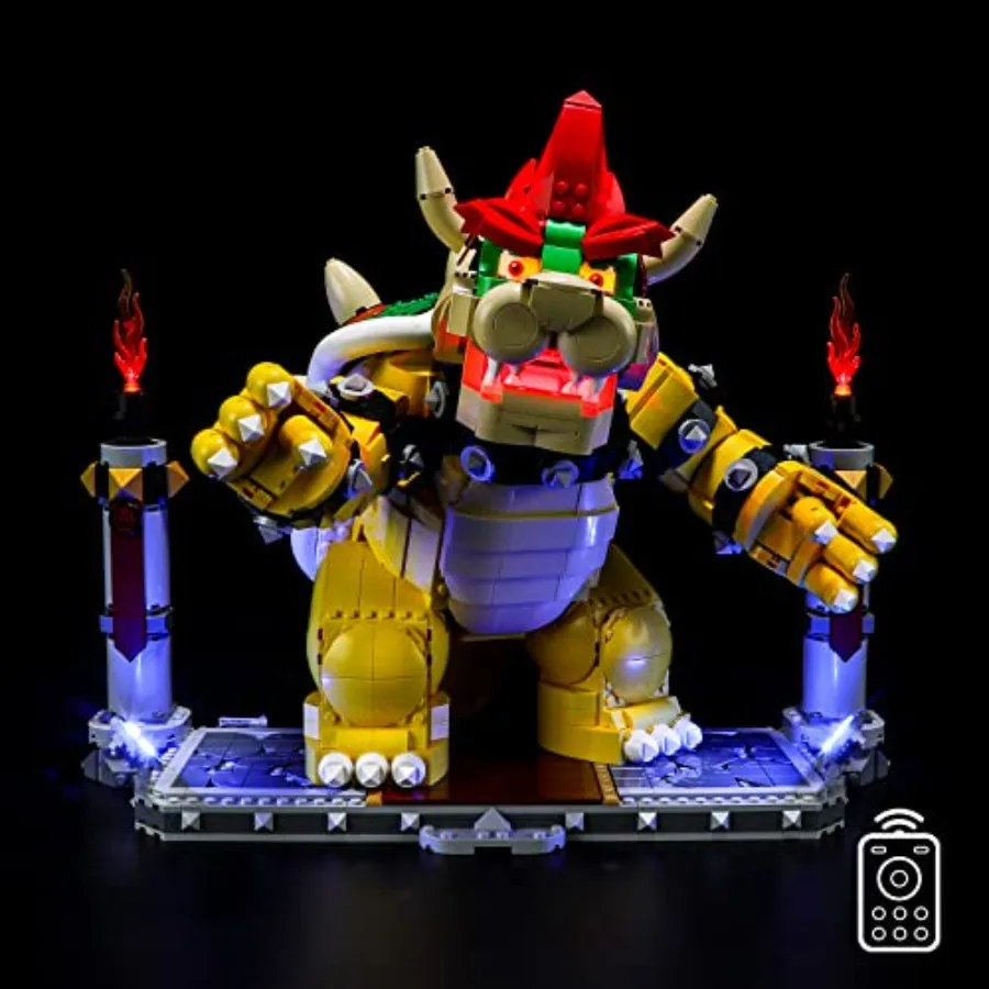 BRIKSMAX Led Lighting Kit for -71411 The Mighty Bowser - Compatible with er Mario Building Blocks Model- Not Include Set