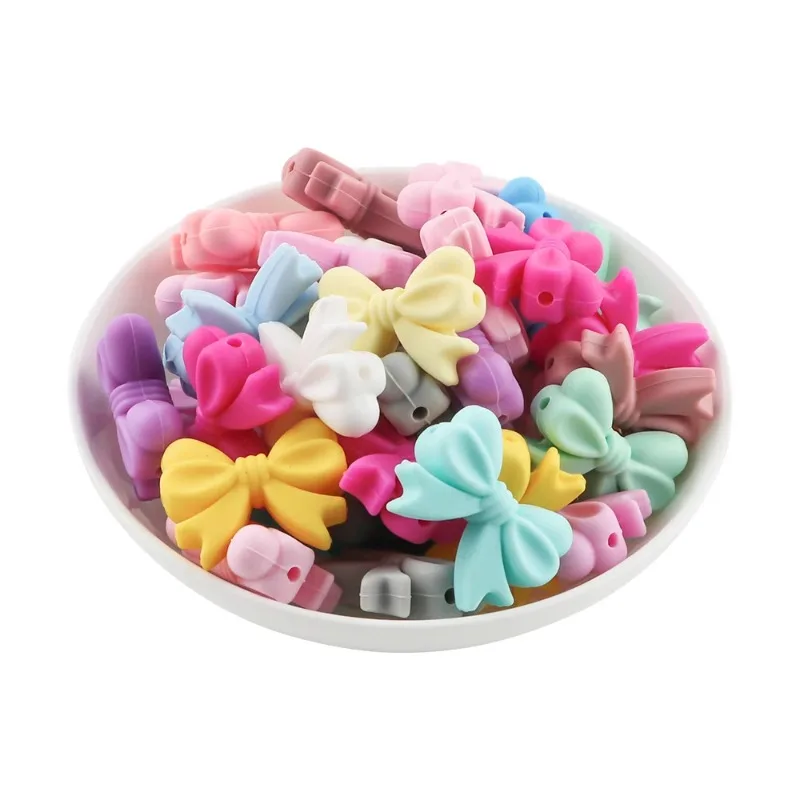 20PCS Silicone Beads Wholesale bow Focal Beads Baby Toy DIY String Pen Bead Nipple Chain Jewelry Pendant Accessories
20PCS Silicone Beads Wholesale bow Focal Beads Baby Toy DIY String Pen Bead Nipple Chain Jewelry Pendant Accessories